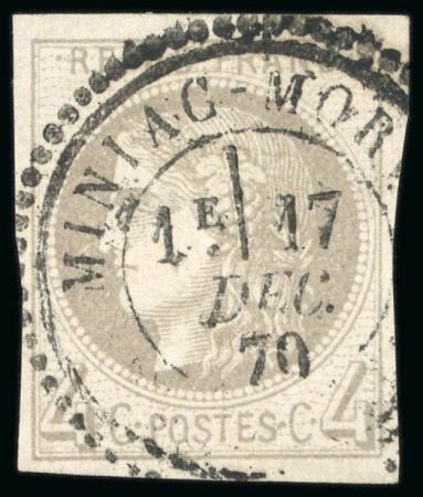 1870, Y&T n°41A  Émission de Bordeaux 4 centimes