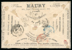 1870 (Jun 30) Mulready caricature advertising the famous French stamp dealer Arthur Maury
