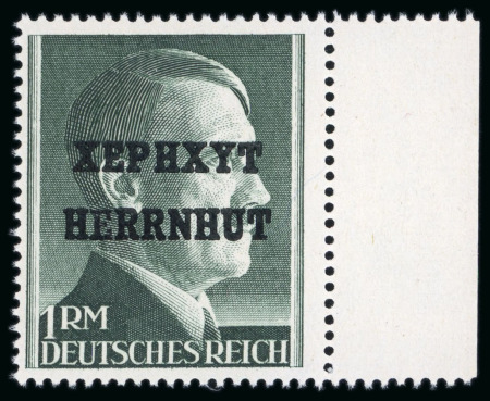 Stamp of Germany » Local Issues 1945 HERRNHUT 1945 set of the 14 issued stamps 1pf to 60pf including the two shades of the 6pf value and the very rare 12 unissued values