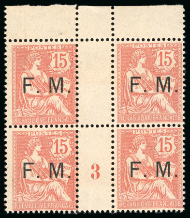 1901-1904, Bloc de 4 interpanneau millésime 3 Y&T