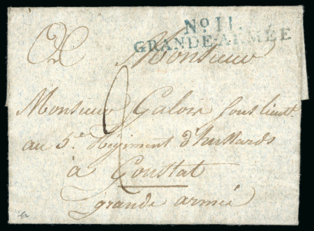 1807, N°11 Grande Armée (bleu), Lettre datée du