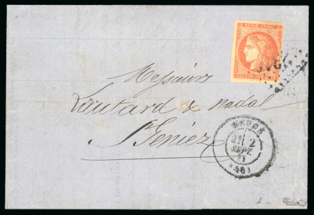 1871, Lettre imprimée affranchissement double port