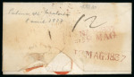 1837, Lettre des Baléares (Espagne) pour Palerme (Italie)