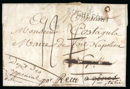 1814, Lettre datée du 23 janvier avec marque postale