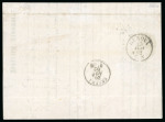 1861, 1/2 gr. bistro bruno, margini prevalentemente grandi e regolari, su lettera 