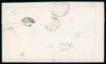 1863, 5 c. verde chiaro e 10 c. bistro, entrambi ben marginati ed annullati con bollo con riquadratura senza data "LONATO" in rosso,  Sassone R2