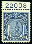 1911, 4p deep blue, mint with h.r., plate marginal example