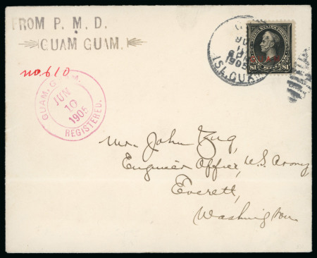 1905 (Jun 10). Envelope from the Zug correspondence to Washington, with 1899 $1