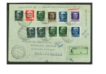 Stamp of Italy » Repubblica Sociale Italiana » Emissioni Locali -  Teramo 1944, lettera con 20 c. con soprastampa spostata ed un 30 c.