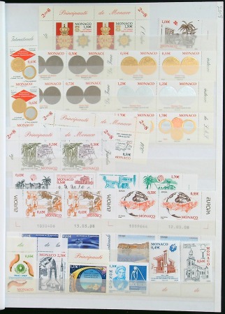 1980-2021, Collection de timbres d'Andorre, Monaco,
