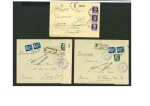 1940 (June-Oct)-42 Lot of four covers returned to sender incl. one in June-40 sent back months later