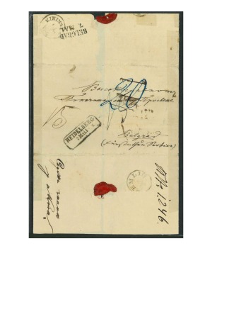 Stamp of German States » Baden 1860 (May 2) Folded lettersheet to Belgrade bearing boxed Heidelberg ds