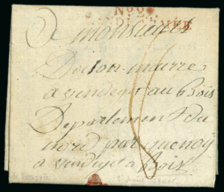 Stamp of France 1808, N°22 Grande Armée (rouge), Lettre datée du