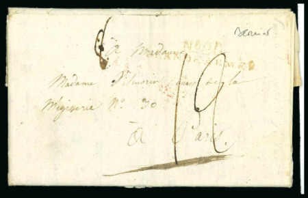 Stamp of France 1808, N°20 Grande Armée (rouge), Lettre datée du