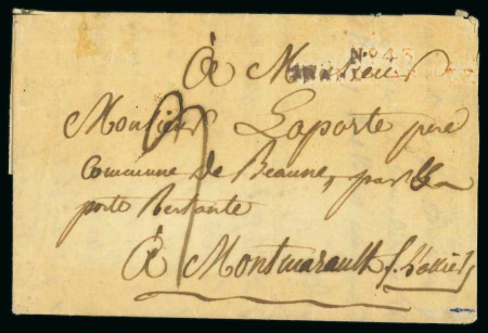 1808, N°43 Grande Armée (rouge), Lettre datée du
