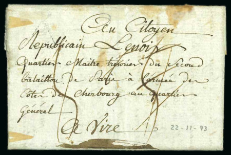 1793, Lettre datée du 22 novembre à destination d'un