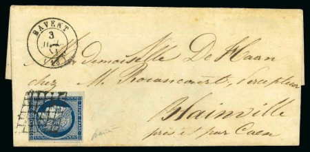 Stamp of France » Type Cérès de 1849-1850 1851, Lettre pour Blainville (Calvados) affranchissement
