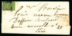 1851, Lettre locale affranchissement Cérès non dentelé