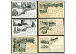 Straits Settlements: 1900 (Feb-Mar) Group of 10 picture postcards to Austria