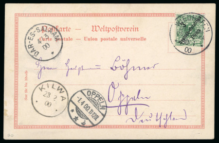 Stamp of Germany » German Colonies » German East Africa 1896 Issue frankings on 16 covers/cards/stationery with various cancels