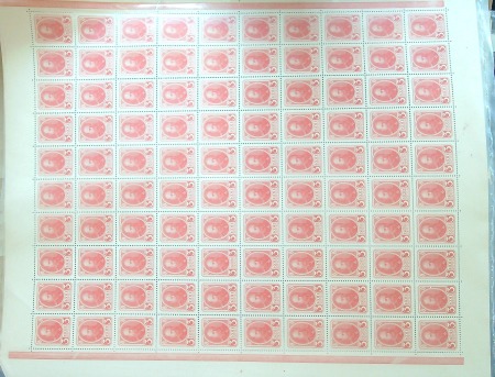 1910-23 Accumulation of mint stamps in blocks and sheets