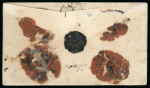 1843 (Jul 7) Envelope sent registered from London to France with red "(CROWN) / REGISTERED" handstamp