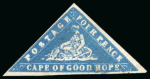 Stamp of South Africa » Cape of Good Hope 1861 4d deep blue, clear to large margins, lightly cancelled