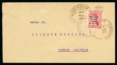 Stamp of Colombia » Airmails 1919, 2c carmine-rose, position 10, very fresh with