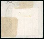 1862, 15c blue, on piece