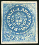 1862, "Escuditos" group of the second issue ("with