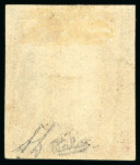 Stamp of France » Type Cérès de 1849-1850 1849, Cérès non dentelé 10 centimes bistre-jaune,