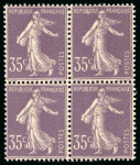 1906, Semeuse camée 35 centimes violet clair, chiffres