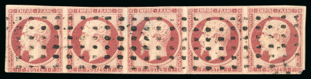 Stamp of France » Empire 1853-1862 1853, Empire non dentelé 1 franc carmin, Y&T n°18