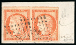 Stamp of France » Type Cérès de 1849-1850 1850, Cérès non dentelé 40 centimes orange, Y&T