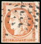 1850, Cérès non dentelé 40 centimes orange, Y&T