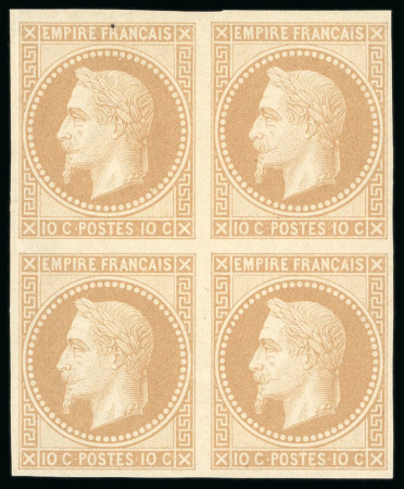 Stamp of France » Empire Lauré 1867, Empire Lauré 10 centimes bistre, Y&T n°28Aa