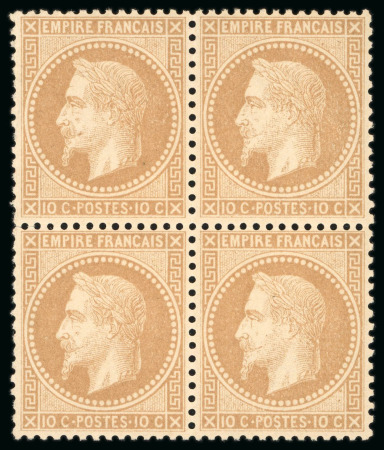 Stamp of France » Empire Lauré 1868, Empire Lauré 10 centimes bistre, Y&T n°28B