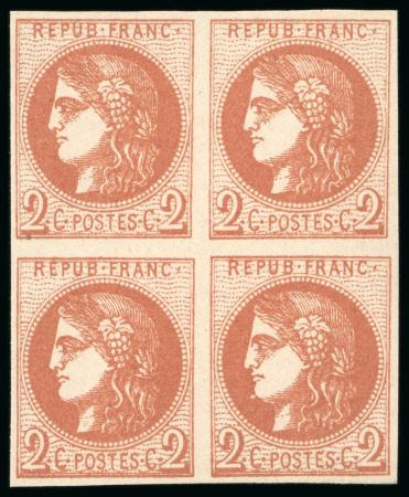 Stamp of France » Emission de Bordeaux 1870, Émission de Bordeaux 2 centimes brun rouge,