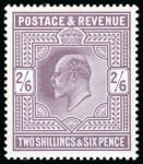 1902-10, De La Rue 2s6d mint n.h. and used
