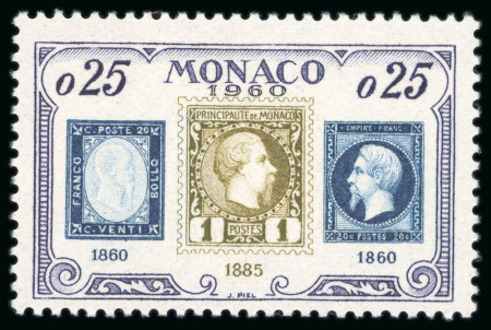 Stamp of Colonies françaises » Monaco 1960, 75ème anniversaire du timbre monégasque avec