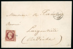 1853, Empire non dentelé 1 franc carmin, Y&T n°18