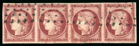 1849, Cérès non dentelé 1 franc carmin, Y&T n°6
