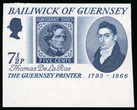 Stamp of Great Britain » Channel Islands » Guernsey 1971 Thomas De La Rue set of four imperf. plate proofs