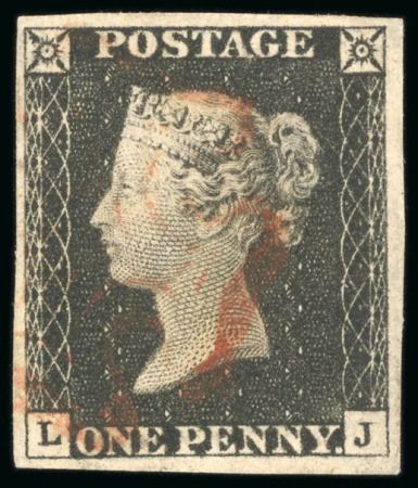 Stamp of Great Britain 1840, 1d black pl.2 LJ used, with fine to good margins,