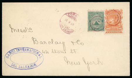 1889 (May 16) Cover to New York bearing 1879 1c green and 1887 10c orange