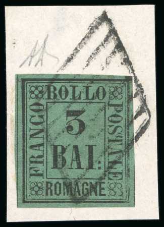1859, 3b dark green, a large margined example clean