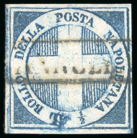 1858, 1/2t "Crocietta", Jean de Sperati single used and "die proof"
