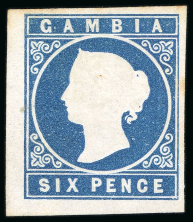 1869-72 No wmk Cameo 6d blue, unused, good to very