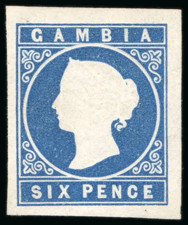 1869-72 No wmk Cameo 6d blue, unused, good to very