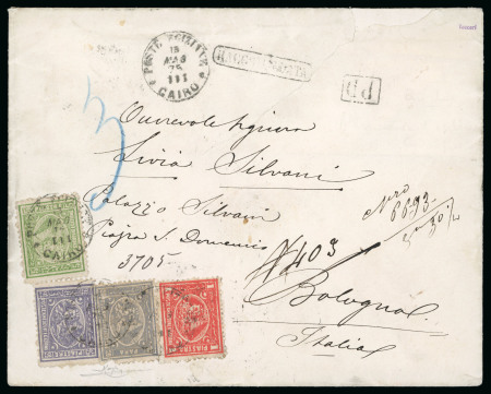 Stamp of Egypt » 1874 Bulaq The Unique Four-colour franking with the 5 piastre value